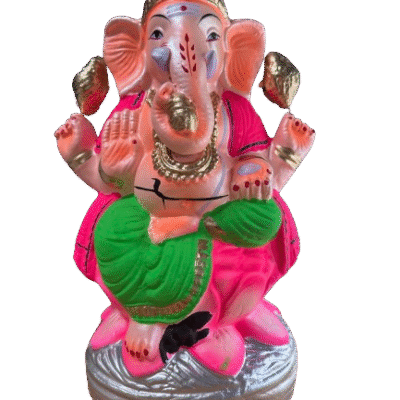 Ikshvaku Clay Lord Ganesha Idol | Paint-eyed